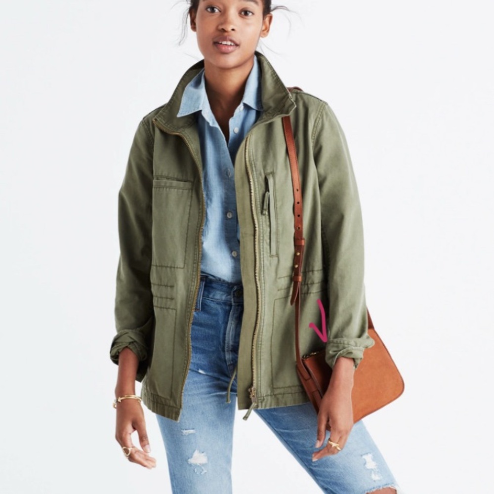 Madewell Fleet Utility Jacket, Small, Olive Green